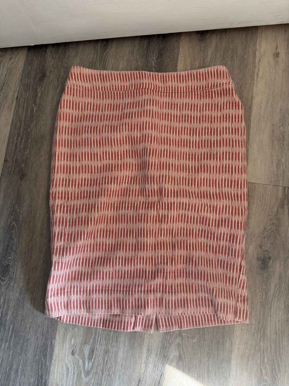 LOFT Coral and White Mini Skirt